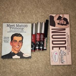 The Balm eye shadow palettes & liquid lipsticks